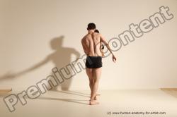 Underwear Woman - Man White Average Short Brown Dancing Dynamic poses Academic